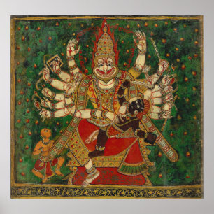 Narasimha som dödar Hiranyakashipu på hans varv Poster