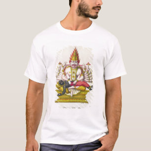 Narasimha som inristas av de Marlet (färglithoen) T-shirt