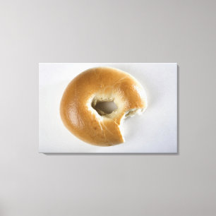 Närbild av en bagel canvastryck