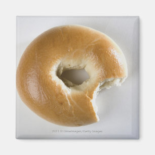 Närbild av en bagel magnet