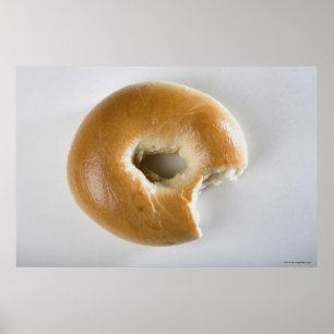 Närbild av en bagel poster