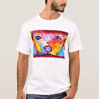 Närbild av en bra hund tee shirt