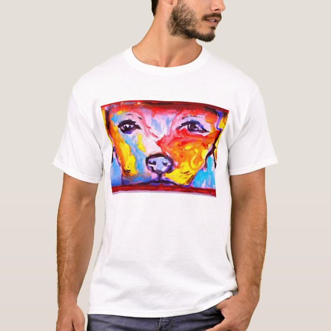 Närbild av en bra hund tee shirt (Framsida)