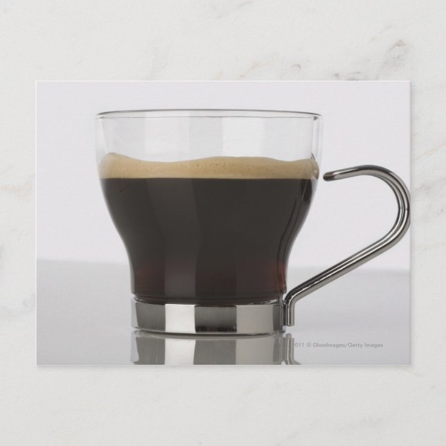 Närbild av en kaffekopp vykort (Framsida)