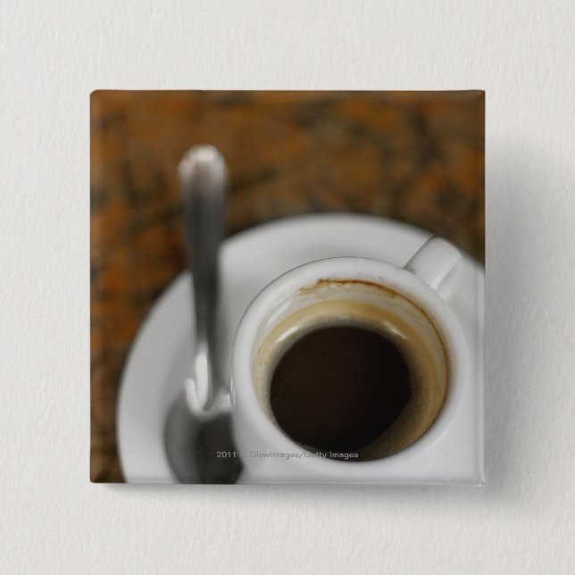Närbild av en kopp av kaffe 2 knapp (Framsida)