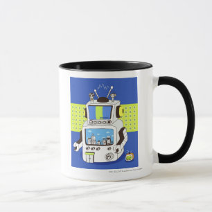 Närbild av en robot mugg