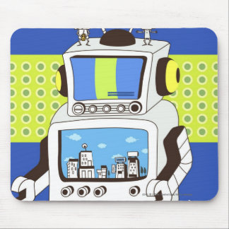 Närbild av en robot musmatta