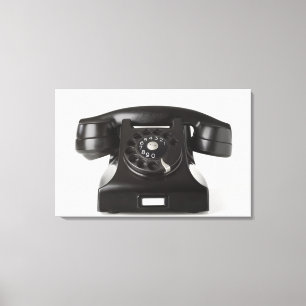 Närbild av en roterande telefon canvastryck