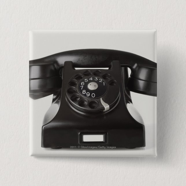 Närbild av en roterande telefon knapp (Framsida)