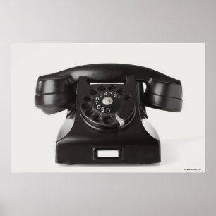 Närbild av en roterande telefon poster
