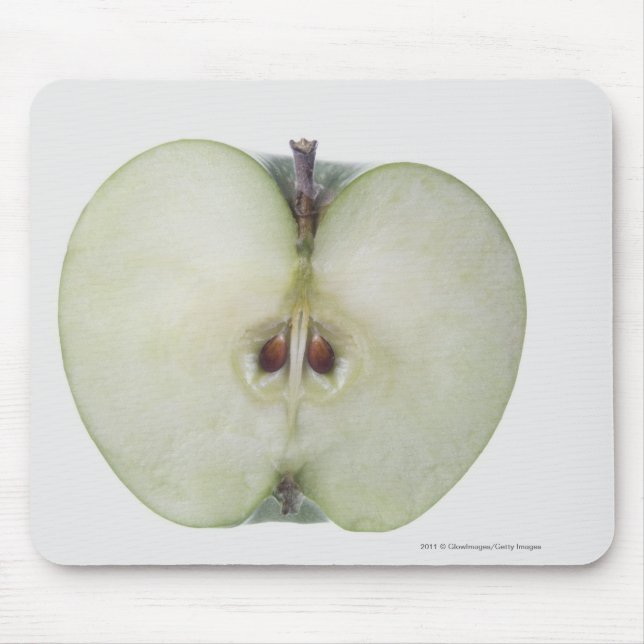 Närbild av ett skivat grannysmedäpple musmatta (Framsidan)