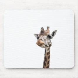 Närbild av ett ursnyggt giraffansikte musmatta