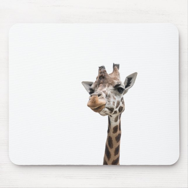 Närbild av ett ursnyggt giraffansikte musmatta (Framsidan)