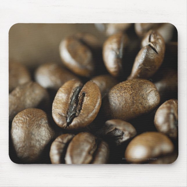 Närbild av kaffebönor musmatta (Framsidan)