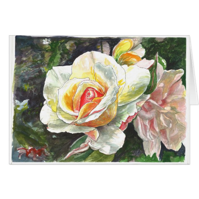 Närbild av ro hälsningskort (Framsidan Horizontal)