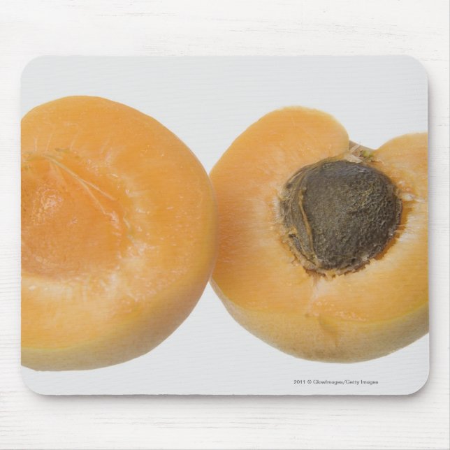 Närbild av tvärsnittet av en plommon musmatta (Framsidan)