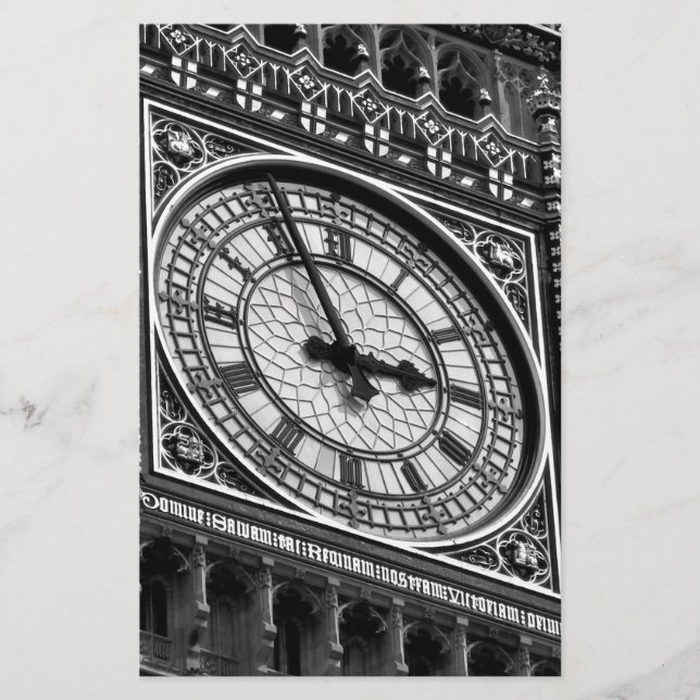 Närbild Big Ben klocktorn Resa Europa Brevpapper (Framsida)
