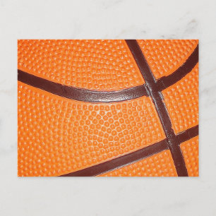 Närbild på basketbollstruktur vykort