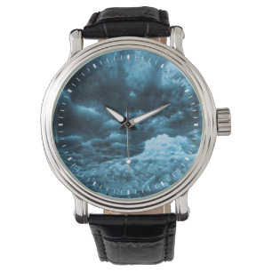 Närbild på blå is, Island Armbandsur