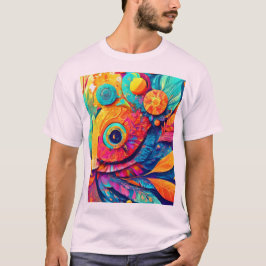 Närbild på blad i ögonform t shirt