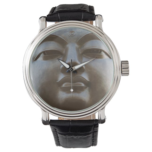 Närbild på Buddastatyn Armbandsur (Framsida)