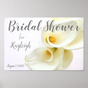 Närbild på calla liljor ovanifrån poster