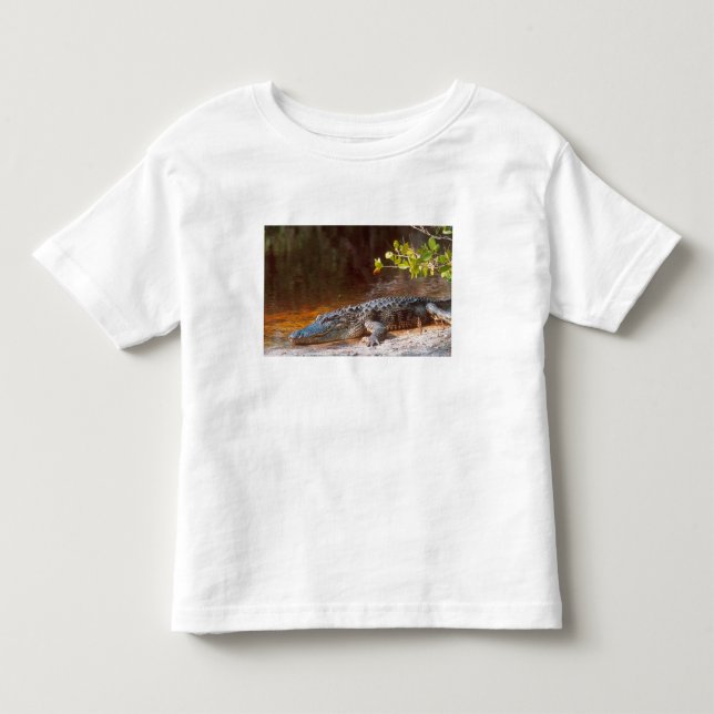 Närbild på en amerikansk alligator vid J.N. T-shirt (Framsida)