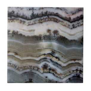 Närbild på en Silver Lace Onyx Kakelplatta