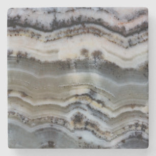 Närbild på en Silver Lace Onyx Stenunderlägg