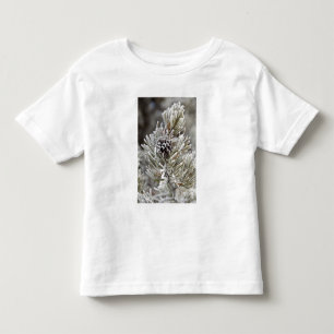 Närbild på frusen tallkotte, Yellowstone T-shirt