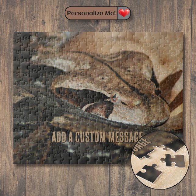 Närbild på Gabonhuggorm Pussel (Gaboon Viper Closeup Jigsaw Puzzle)