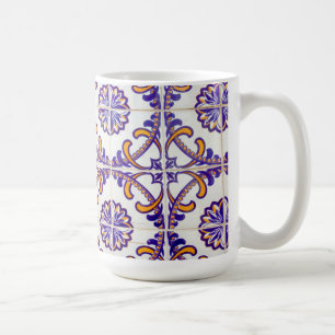 Närbild på kakelmönster, Portugal Kaffemugg