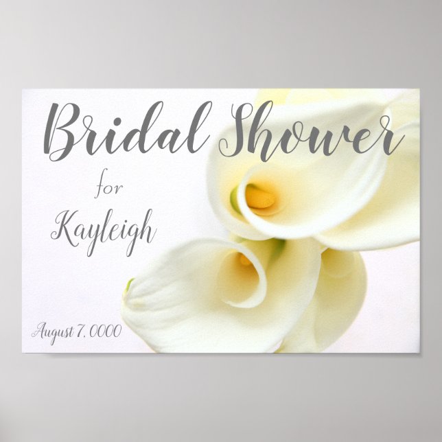 Närbild på kallaliljor ovanifrån poster (Framsidan)