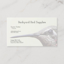 Närbild på kolibri visitkort