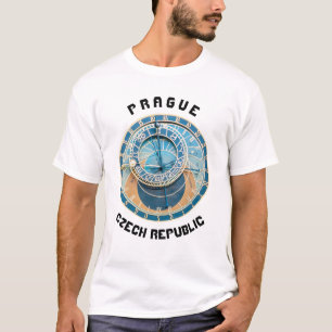 Närbild på Prag astronomiska klocka, Tjeckien T Shirt