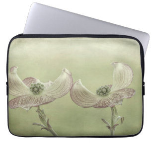 Närbild på rosa dogwoodblommor   Seabeck, WA Laptop Sleeve