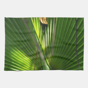 Närbild på sågpalmetto kökshandduk