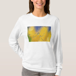 Närbild på spindelnät med daggdroppar tee shirt