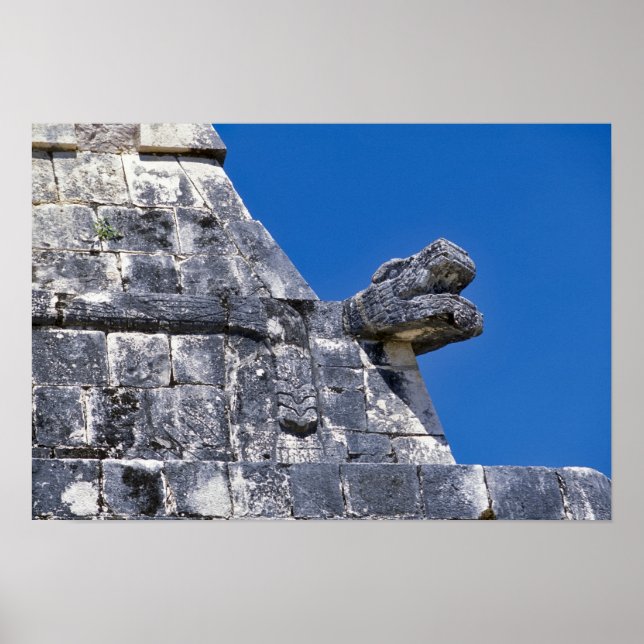 Närbild på stenar som bildar en gammal Mayaförlägg Poster (Framsidan)