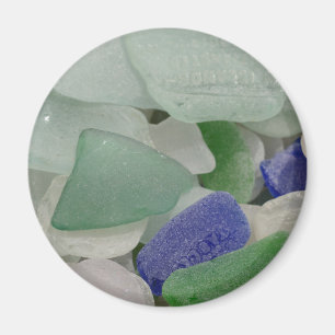 Närbild på strandglas, Alaska Magnet