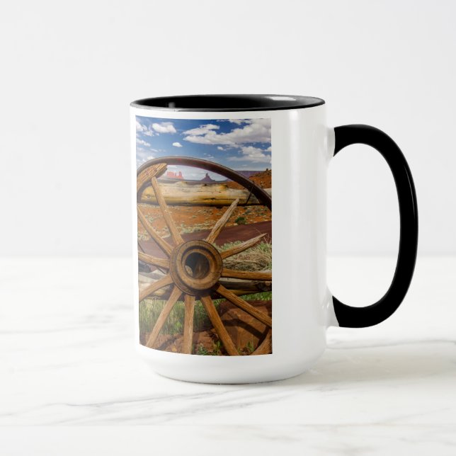 Närbild på vagnshjul, Arizona Mugg (Höger)