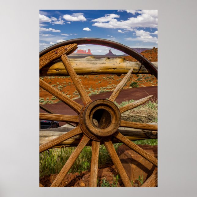 Närbild på vagnshjul, Arizona Poster (Framsidan)