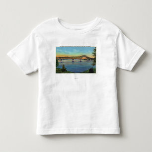 Närbilden beskådar av det nytt överbryggar t shirt