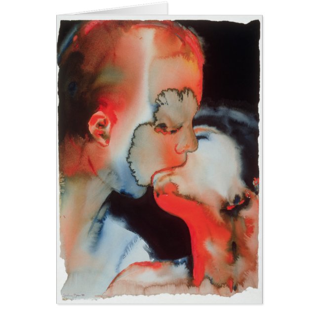 Närbildkyss 1988 hälsningskort (Framsidan)