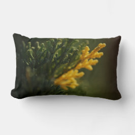Närbildsfoto på grön och gul växt Kuddthrow Lumbarkudde