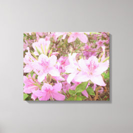 Närbildsfotografi av Azalea i blomning Canvastryck