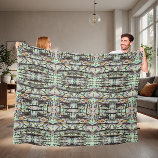 Närbildsscen av björkstubbar, rustik charm fleecefilt