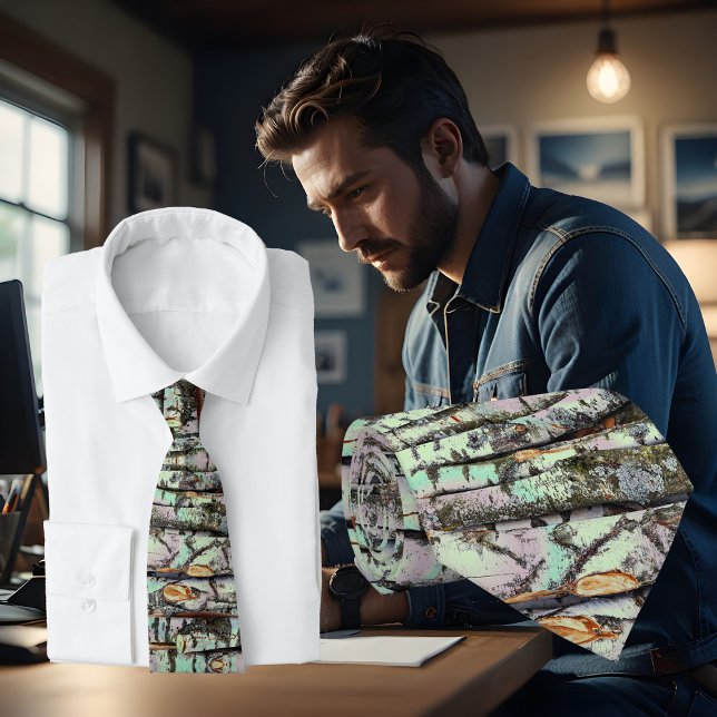 Närbildsscen av björkstubbar, rustik charm slips (Skapare uppladdad)