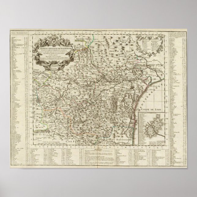 Narbonne Frankrike Poster (Framsidan)