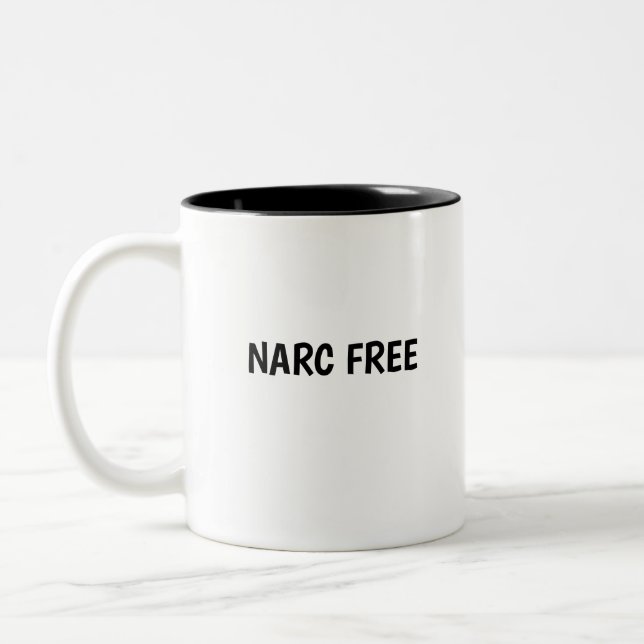 NARC GRATIS självtillit läkning trauma Två-Tonad Mugg (Vänster)